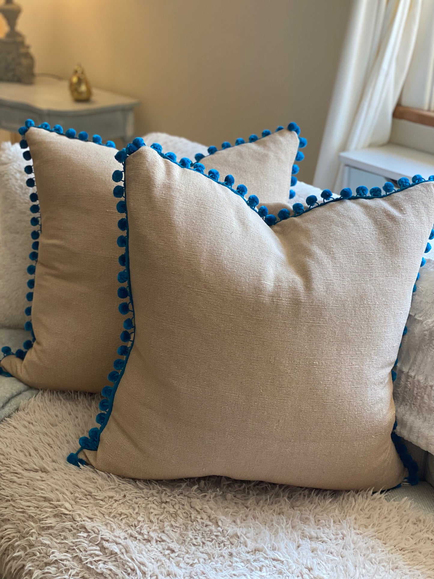 Hand Loomed Linen Cushions - 60cm x 60cm